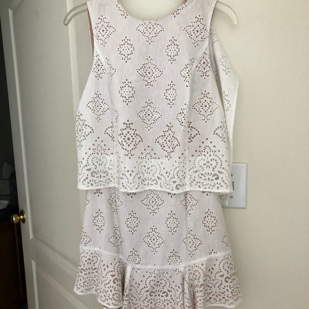White embroidered BCBG max aria dress